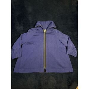 Barbara Wells Studio Zip Up Sweater Heavy Collar/Turtleneck Sz Women’s Xl CL3